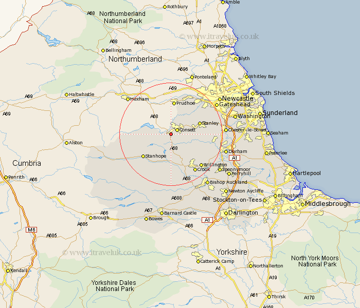 Castleside Durham Map