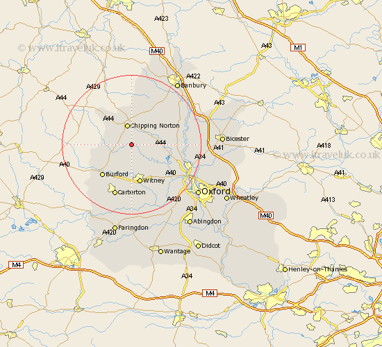 Chadlington Oxfordshire Map