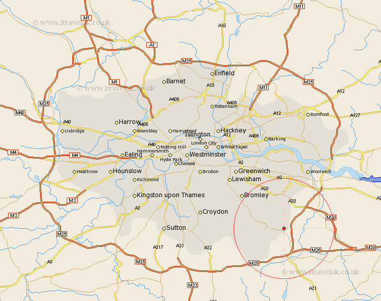 Chelsfield Greater London Map