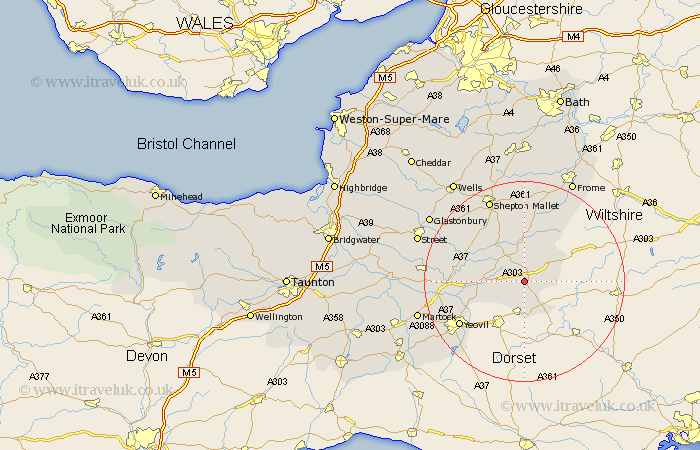 Cheriton Somerset Map