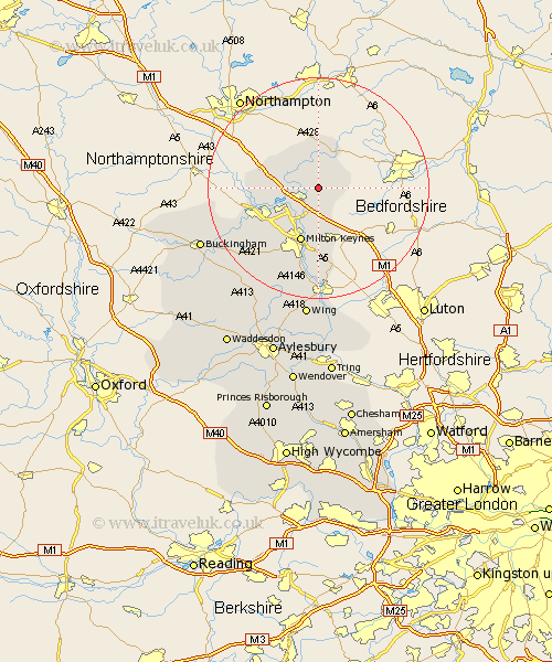 Chicheley Buckinghamshire Map
