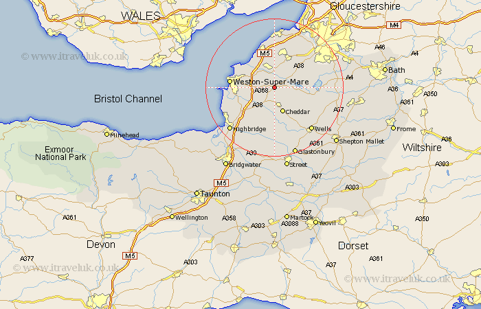 Churchill Somerset Map
