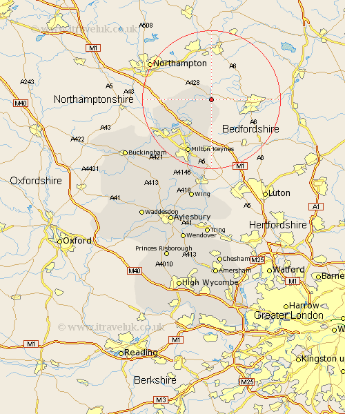 Cold Brayfield Buckinghamshire Map
