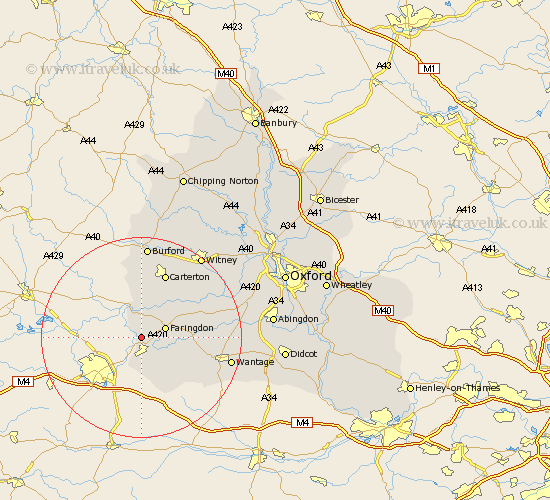 Coleshill Oxfordshire Map