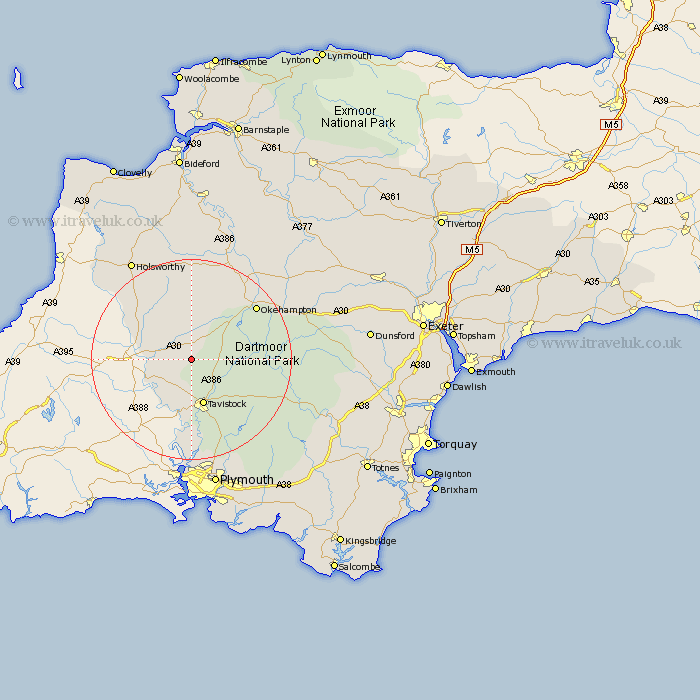 Coryton Devon Map
