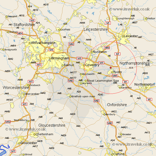 Cosford Warwickshire Map