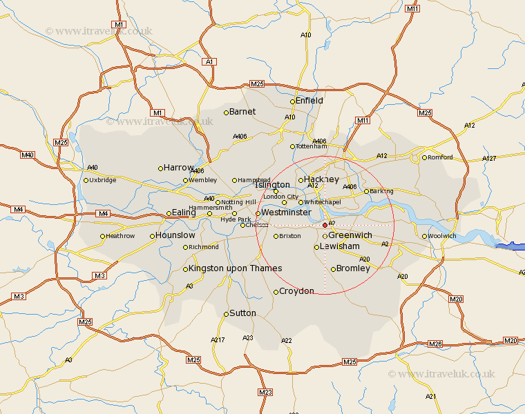 Cubitt Town Greater London Map