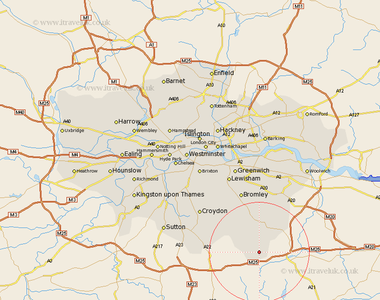 Cudham Greater London Map