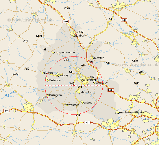 Cumnor Oxfordshire Map