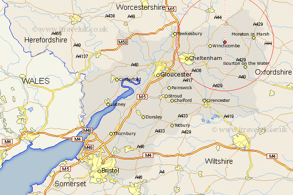 Cutsdean Gloucestershire Map