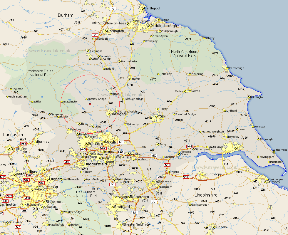 Dacre Yorkshire Map
