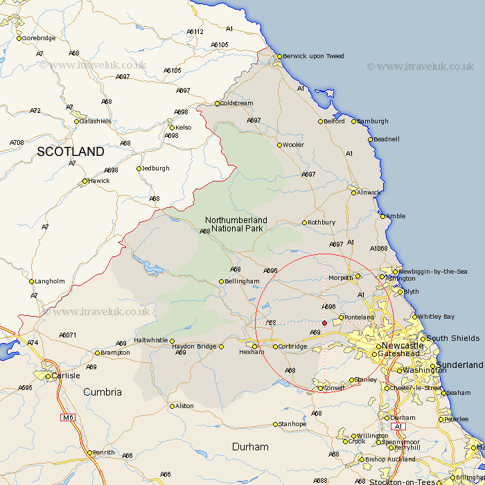 Dalton Northumberland Map