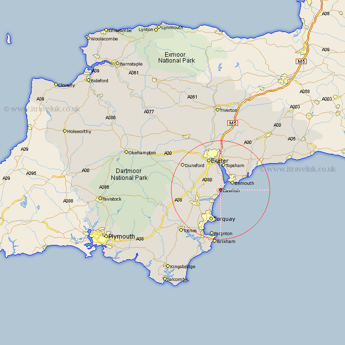 Dawlish Devon Map