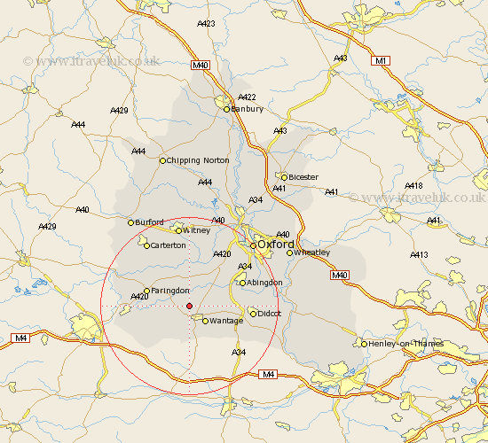 Denchworth Oxfordshire Map
