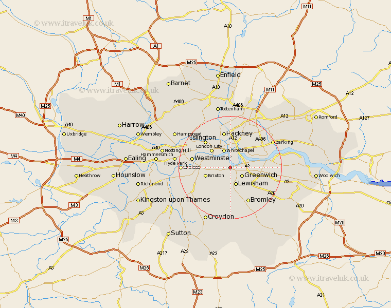 Deptford Greater London Map