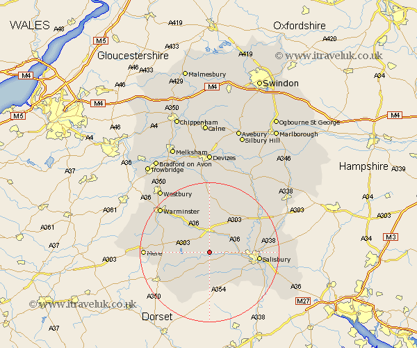 Dinton Wiltshire Map