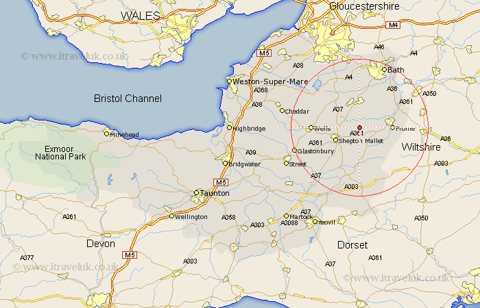 Downhead Somerset Map