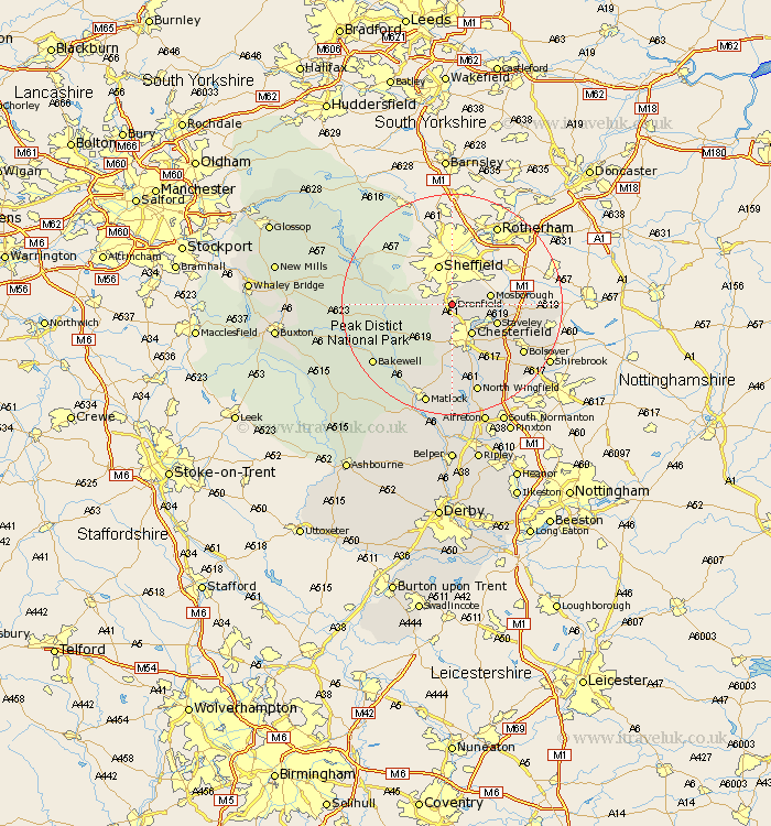 Dronfield Derbyshire Map