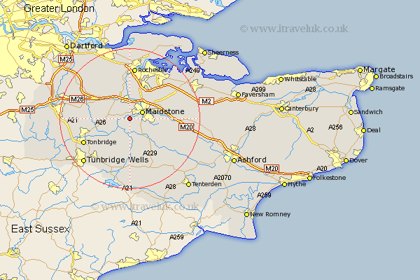 East Barming Kent Map