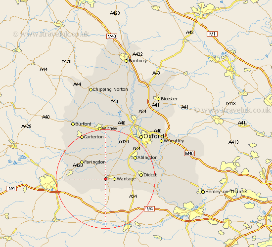 East Challow Oxfordshire Map