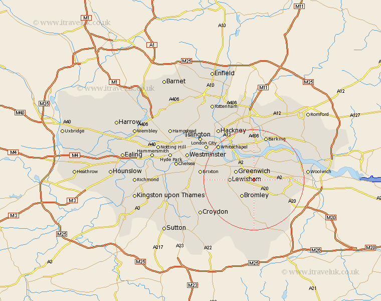 Eltham Greater London Map