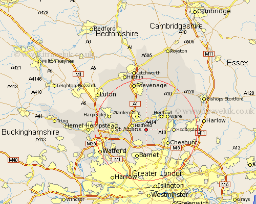 Essendon Hertfordshire Map
