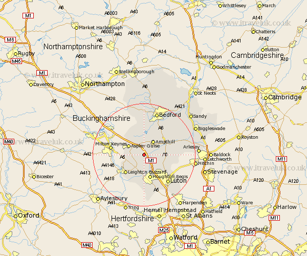 Eversholt Bedfordshire Map