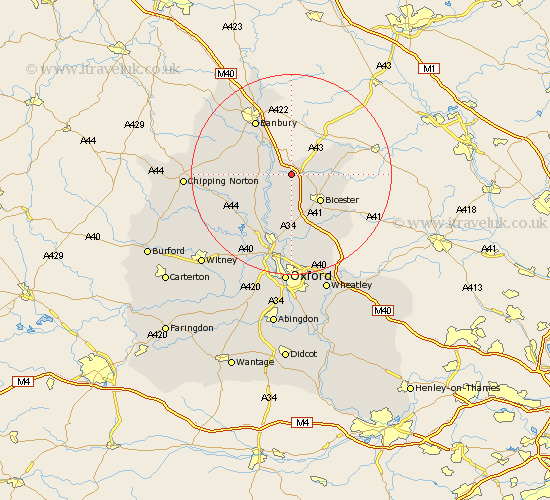 Fritwell Oxfordshire Map