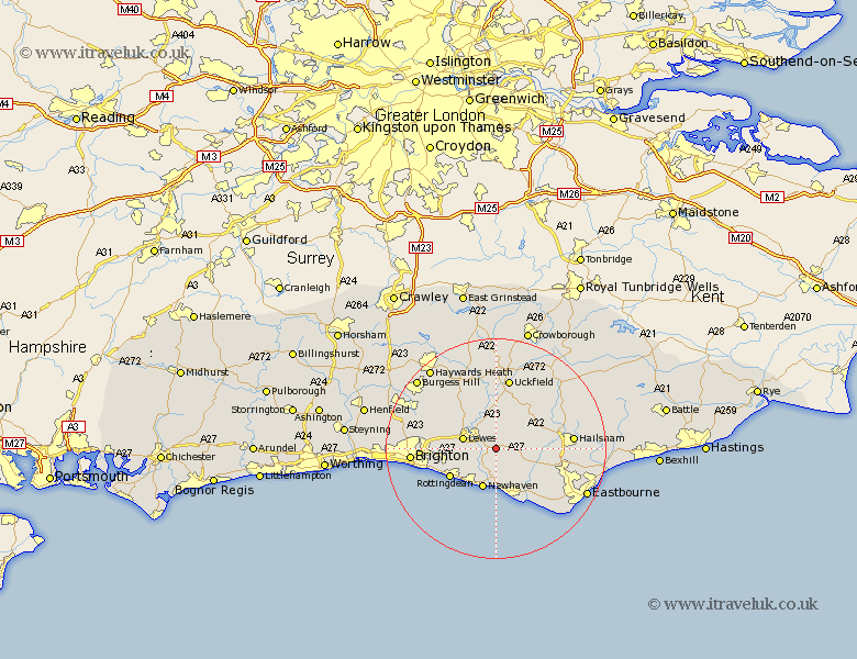 Glynde Sussex Map