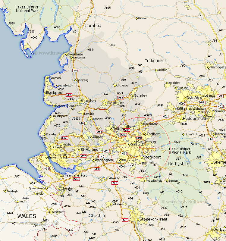 Gorton Lancashire Map