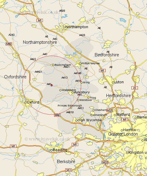 Grendon Underwood Buckinghamshire Map