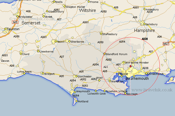 Hampreston Dorset Map