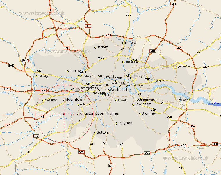 Hampton Hill Greater London Map