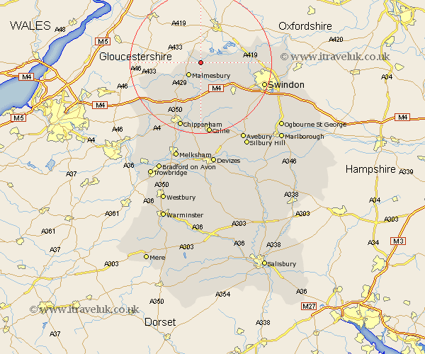 Hankerton Wiltshire Map
