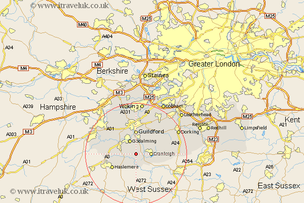 Hascombe Surrey Map