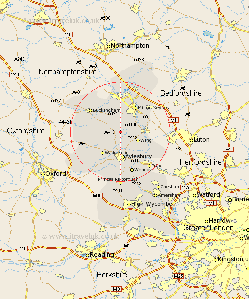 Hoggeston Buckinghamshire Map