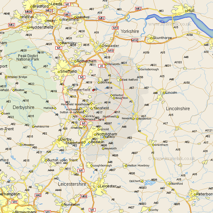Holbeck Nottinghamshire Map