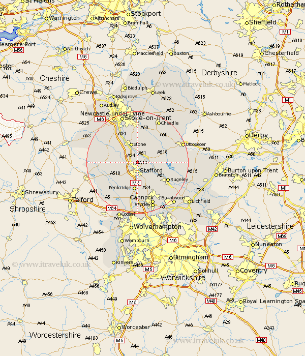 Hopton Staffordshire Map