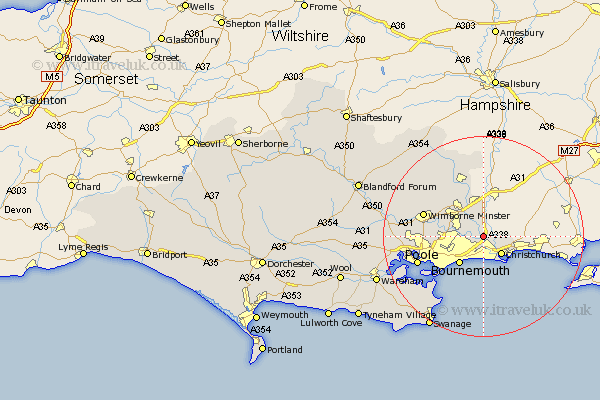 Hurn Dorset Map