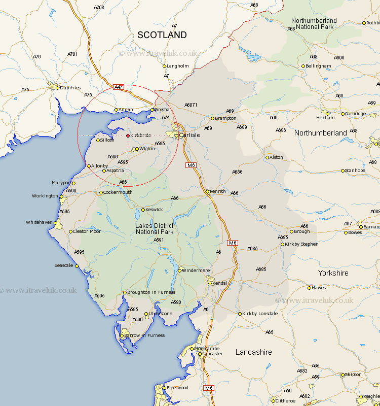 Kirkbride Cumbria Map