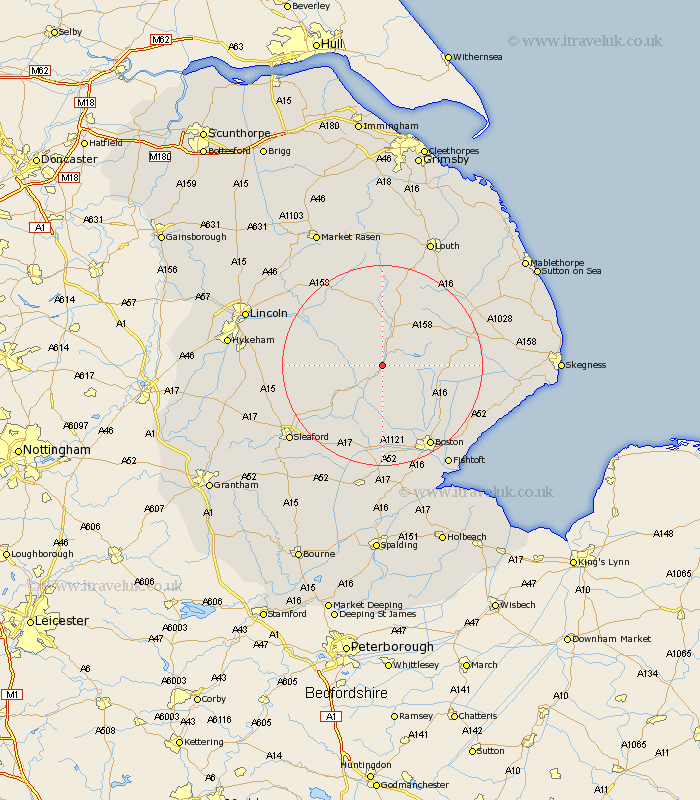 Kirkby On Bain Lincolnshire Map