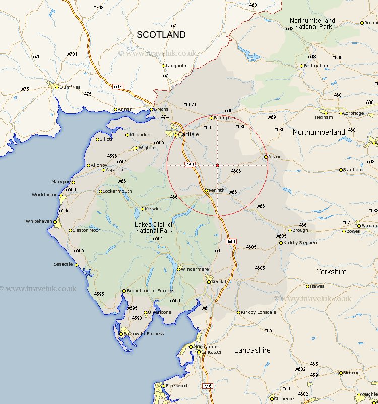Kirkoswald Cumbria Map