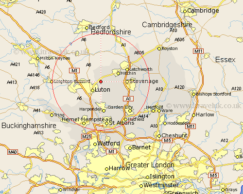 Lilley Hertfordshire Map
