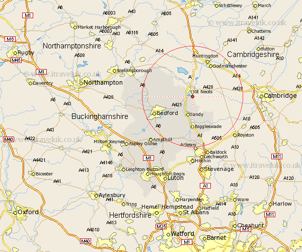 Little Barford Bedfordshire Map