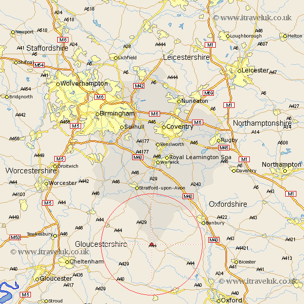 Little Compton Warwickshire Map