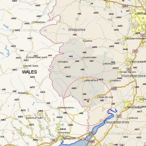 Llangarren Herefordshire Map