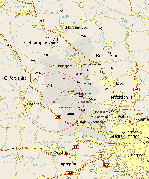 Long Crendon Buckinghamshire Map