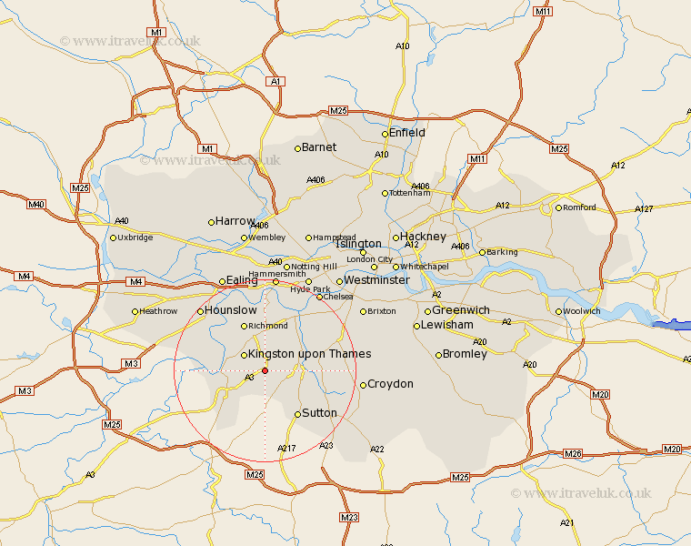 Malden Greater London Map