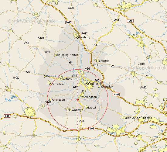 Marcham Oxfordshire Map
