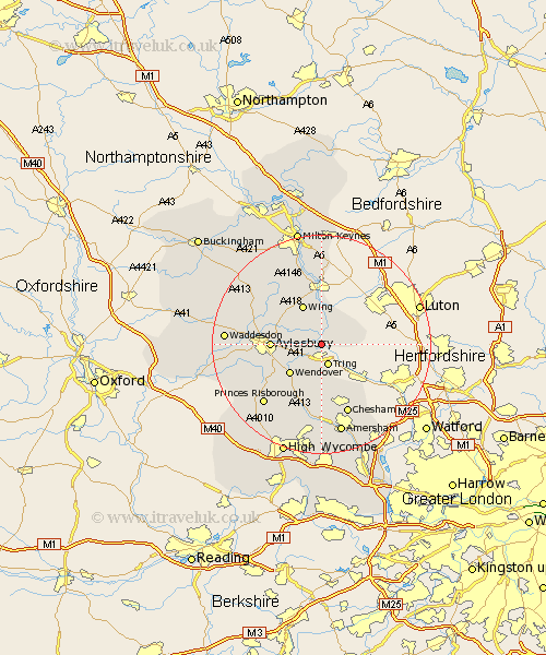 Marsworth Buckinghamshire Map